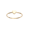 Mystigrey MiniMe Heart 18K Gold Plated and .925 Sterling Silver Plated Rhodium Ring