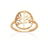Tree of Life Ring in 925 Sterling Silver Plated Rhodium or 18K Gold Plated, view 2