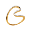 Mystigrey Mila 18K Gold Plated Ring with Cubic Zirconia