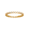 Mystigrey Elizabeth 18K Gold Plated Band Ring with Cubic Zirconia