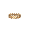 Eden Leaf Band Ring in 925 Sterling Silver Plated Rhodium or 18K Gold Plated, view 4