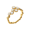 Elizabeth Band Bouquet Ring in 18K Gold Plated