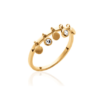 Load image into Gallery viewer, Mystigrey Hannah 18K Gold Plated Crown Ring with Cubic Zirconia
