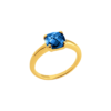 Alizee Marina Blue Ring in 18K Gold Plated