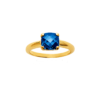 Alizee Marina Blue Ring in 18K Gold Plated, view 2