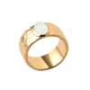 Mystigrey Savannah 18K Gold Plated Ring with Moon Stone White