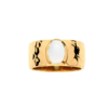 Savannah White Moonstone Ring in 18K Gold Plated, view 2