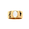 Load image into Gallery viewer, Mystigrey Savannah 18K Gold Plated Ring with Moon Stone White
