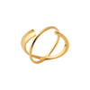 Jamie Open Ring in 925 Sterling Silver Plated Rhodium or 18K Gold Plated, view 2