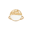 Tamara Mother of Pearl Ring in 925 Sterling Silver Plated Rhodium or 18K Gold Plated, view 6