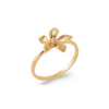 Mystigrey Leilani 18K Gold Plated Flower Ring with Cubic Zirconia