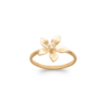 Load image into Gallery viewer, Mystigrey Leilani 18K Gold Plated Flower Ring with Cubic Zirconia
