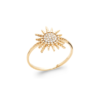 Sunny Sunflower Ring in 18K Gold Plated