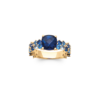 Load image into Gallery viewer, Mystigrey Oceana 18K Gold Plated Ring with Blue Center Stone
