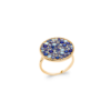Mystigrey Calysta 18K Gold Plated Ring with Cubic Zirconia Blue