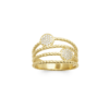Myra Multi Bands Ring in 925 Sterling Silver Plated Rhodium, view 3