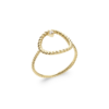 Mystigrey Myra 18K Gold Plated Circle Ring with Cubic Zirconia