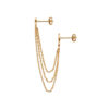 Polaris Tristar Drape Earring (Single) in 18K Gold Plated, view 3