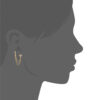 Mystigrey Polaris Tristar Drape 18K Gold Plated Earring Cubic Zirconia (One only)