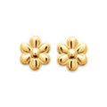 Daisy Flower Stud Earrings, 18K Gold Plated
