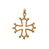 Mystigrey Cross 18K Gold Plated and .925 Sterling Silver Plated Rhodium Pendant for Women 1 inch x 1 inch