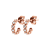Elizabeth Rose Hoop Earrings in 18K Gold Plated, view 3