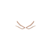 Mystigrey Eden .925 Sterling Silver Plated Rhodium, 18K Rose Gold Plated and 18K Gold Plated Climber Earrings for Women with Cubic Zirconia