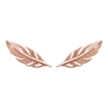 Leslie Feather Rose Climber Earrings in 18K Gold Plated