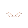 Leslie Feather Rose Climber Earrings in 18K Gold Plated, view 3