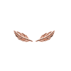 Mystigrey Ariel Feather 18K Gold Plated Rose Earrings for Women