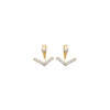 Mystigrey Aria 18K Gold Plated Jacket Earrings for Women with Cubic Zirconia