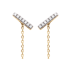 Gaelle Dangling Earrings in 925 Sterling Silver Plated Rhodium or 18K Gold Plated, view 3