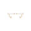 Jessica Square Jacket Earrings in 18K Gold Plated, view 2