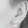 Jessica Square Jacket Earrings in 18K Gold Plated, view 3