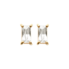 Load image into Gallery viewer, Mystigrey Jessica 18K Gold Plated Square Earrings for Women with Cubic Zirconia
