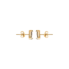 Jessica Square Earrings in 18K Gold Plated, view 2