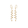 Load image into Gallery viewer, Mystigrey Hannah 18K Gold Plated Crown Earrings for Women with Cubic Zirconia
