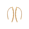 Eden Hoop Earrings in 925 Sterling Silver Plated Rhodium or 18K Gold Plated, view 4