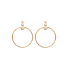 Elizabeth Front Hoop Earrings in 18K Gold Plated