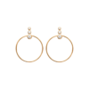 Load image into Gallery viewer, Mystigrey Elizabeth 18K Gold Plated Front Hoop Earrings for Women with Cubic Zirconia
