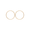 Mystigrey Lola .925 Sterling Silver Plated Rhodium and 18K Gold Plated Horizontal Hoop Earrings for Women Small