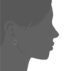 Mystigrey Lola .925 Sterling Silver Plated Rhodium and 18K Gold Plated Horizontal Hoop Earrings for Women Small