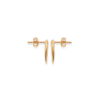 Mina Black Earrings in 925 Sterling Silver Plated Rhodium or 18K Gold Plated, view 4