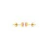 Alizee Lilly Pink Earrings in 18K Gold Plated, view 3