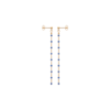 Georgette Blue Earrings in 18K Gold Plated, view 2