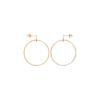 Savannah Horizontal Hoop Earrings in 18K Gold Plated, view 2