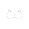Mystigrey Savannah 18K Gold Plated Horizontal Hoop Earrings for Women
