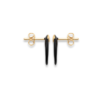 Mina Black Earrings in 925 Sterling Silver Plated Rhodium or 18K Gold Plated, view 6