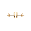 Ophelia White Stud Earrings in 18K Gold Plated, view 2