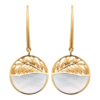 Mystigrey Tamara 18K Gold Plated Earrings for Women with Mother of Pearl